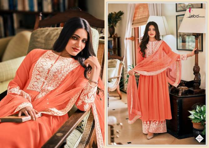 Eba Dil Noor New Exclusive WearHeavy Georgette  Embroidery Salwar Kameez Collection
